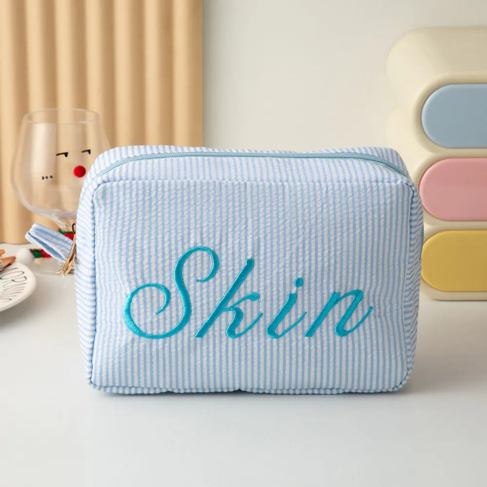 Cute Letter Makeup Bag Set - Skin & Hair (2-pack)