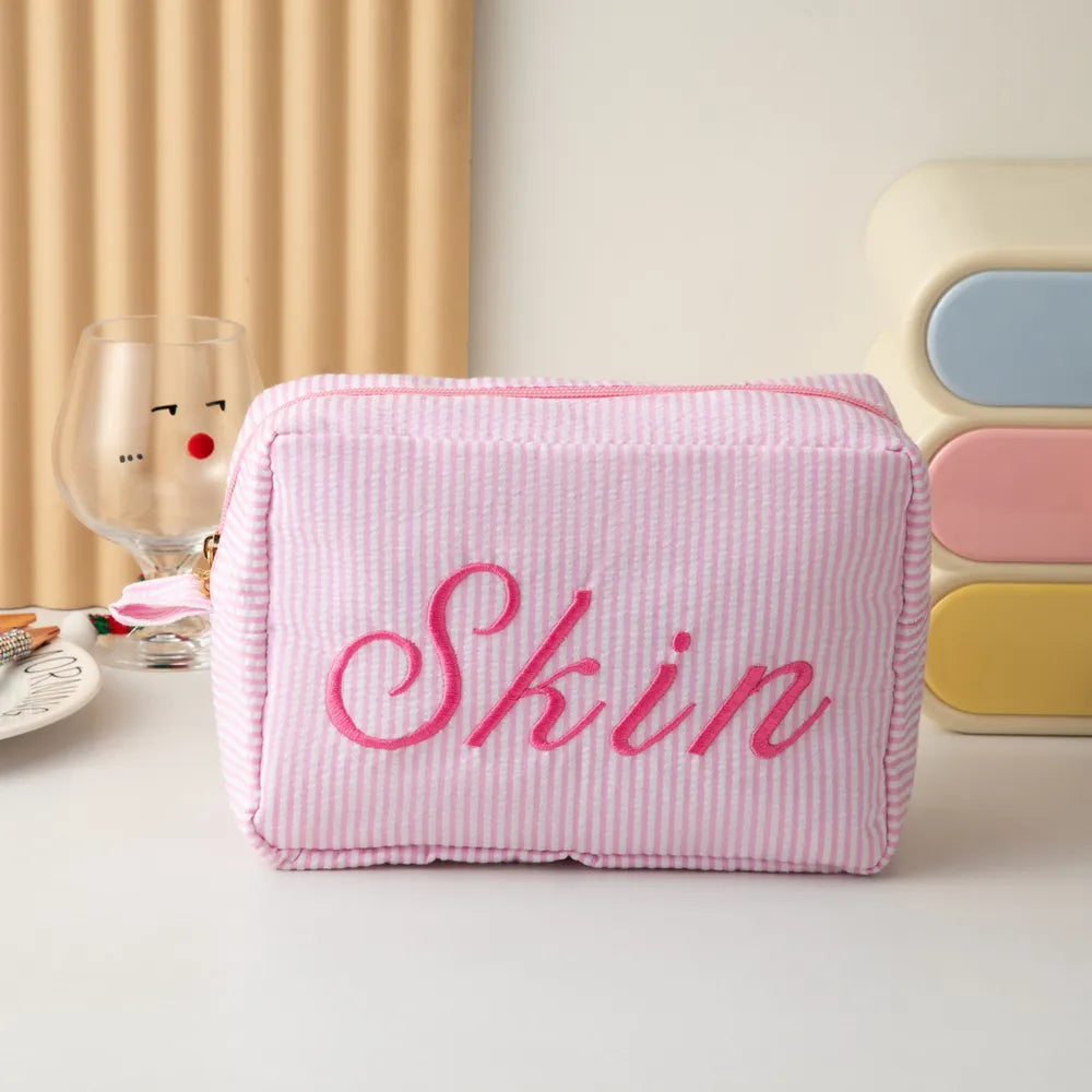 Cute Letter Makeup Bag Set - Skin & Hair (2-pack)
