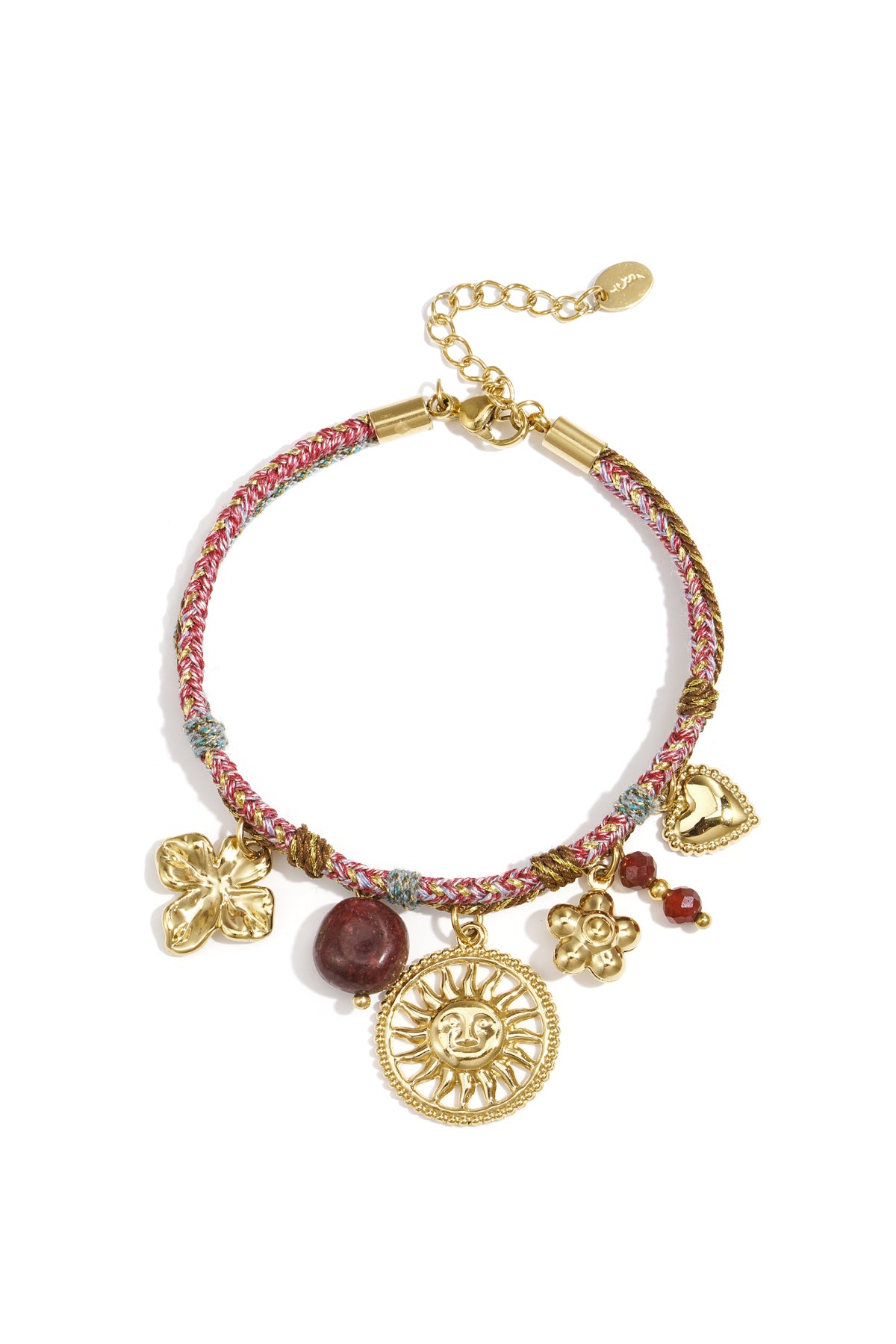 Stainless Steel Flower Charm Bracelet