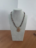 Leopard Necklace with Rings & Pendant - Stainless Steel