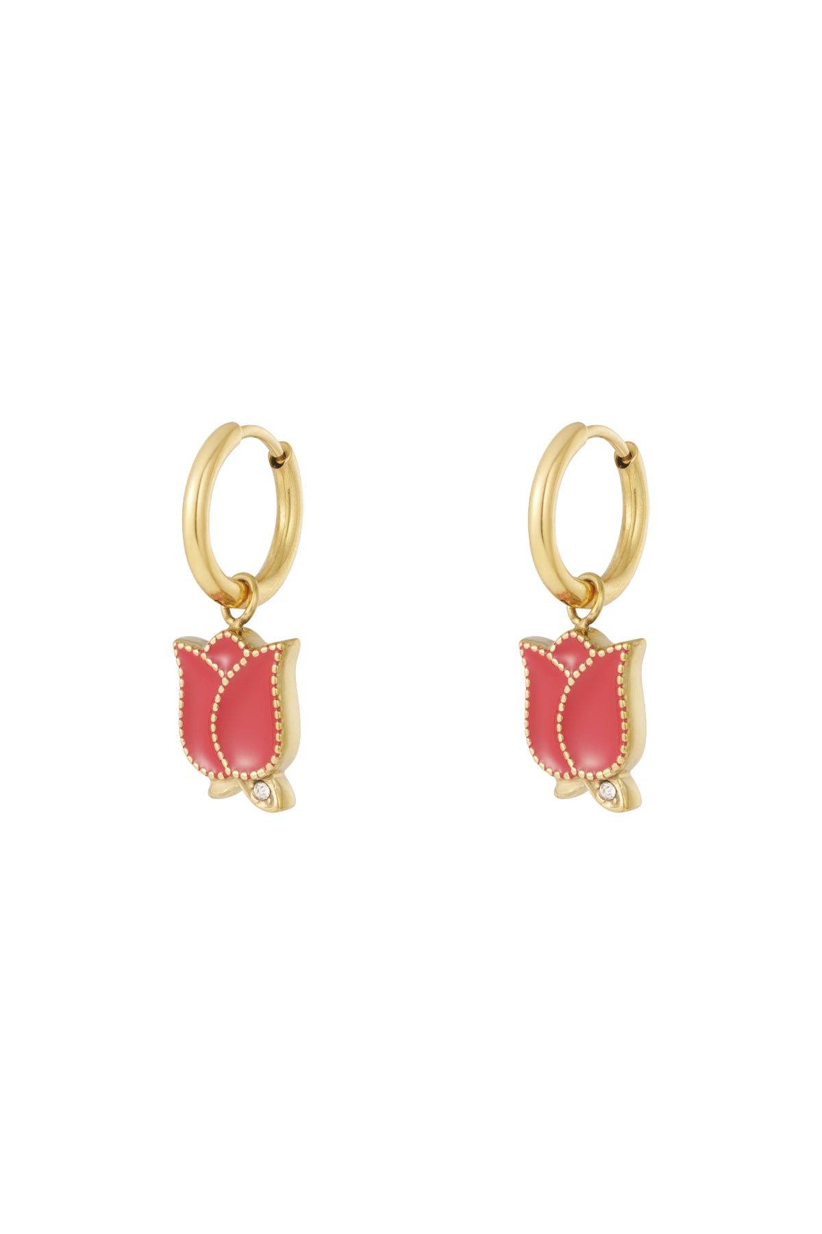Stainless Steel Flower Drop Earrings – Casual